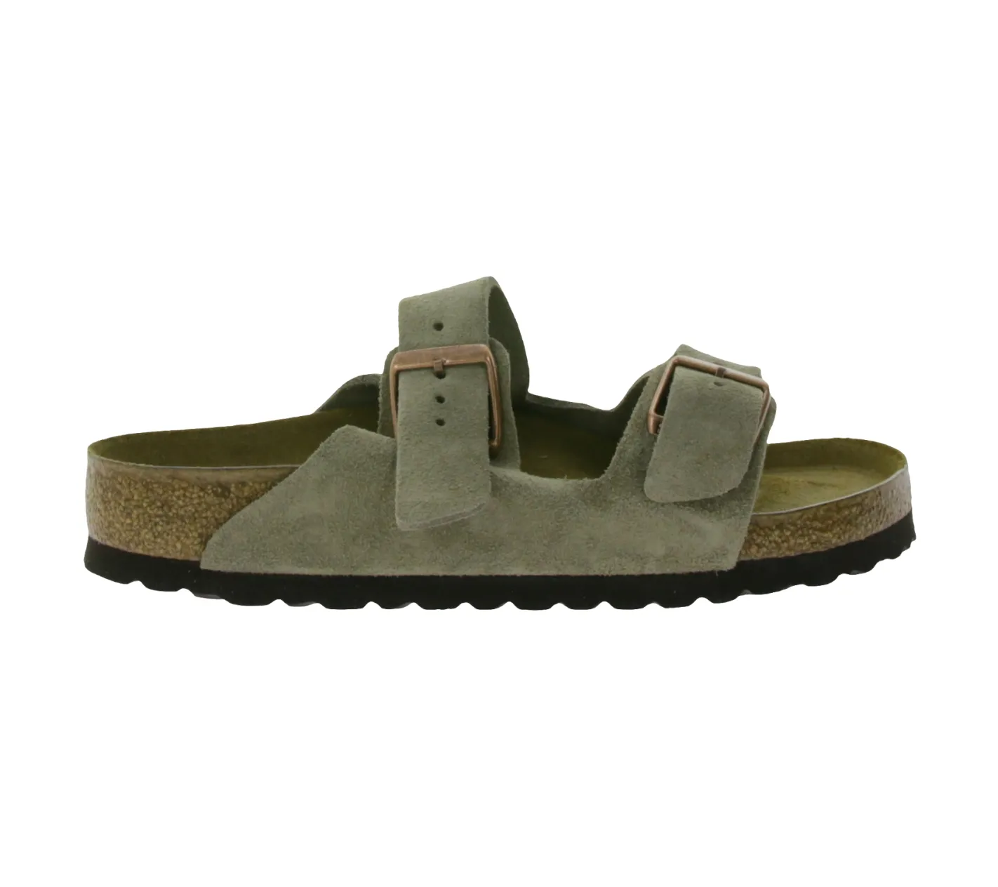 Zehentrenner & Sandalen|Pantoffeln & Hausschuhe*BIRKENSTOCK Arizona Damen Sommer-Schlappen Made in Germany normale Breite 0951301 Taupe-Grau