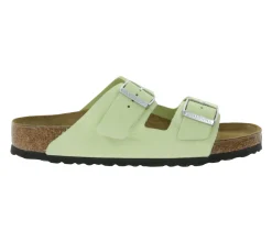 Zehentrenner & Sandalen|Pantoffeln & Hausschuhe*BIRKENSTOCK Arizona Damen Nubukleder-Pantoletten Made in Germany Sommer-Schuhe Normale Weite Sandalen 1026687 Lime