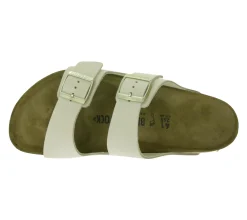 Zehentrenner & Sandalen|Pantoffeln & Hausschuhe*BIRKENSTOCK Arizona Damen moderne Pantoletten Made in Germany Sommer-Schuhe coole Schlappen aus Leder Normale Weite 1026637 Beige