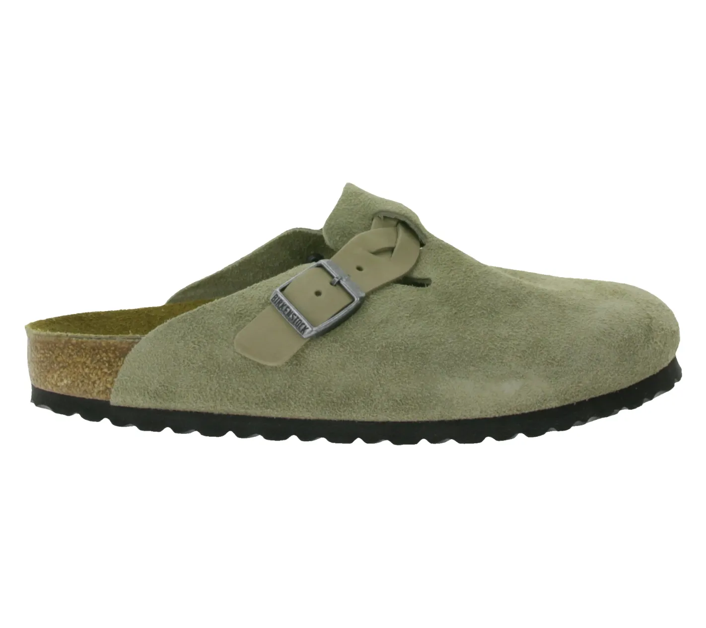 Pantoffeln & Hausschuhe*BIRKENSTOCK Boston Damen Hausschuhe mit Kork-Latex-Fußbett Schlupf-Schuhe geflochtenem Riemen Normale Weite Made in Germany 1026667 Hellbraun