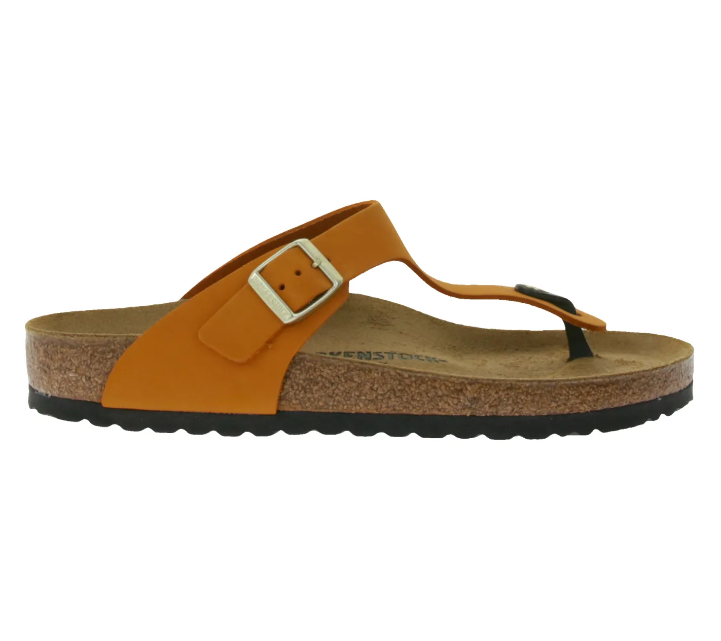 Zehentrenner & Sandalen|Pantoffeln & Hausschuhe*BIRKENSTOCK Gizeh Damen Zehentrenner moderne Nubukleder-Sandalen Made in Germany farbenfrohe Sommer-Schuhe normale Weite 1026584 Orange