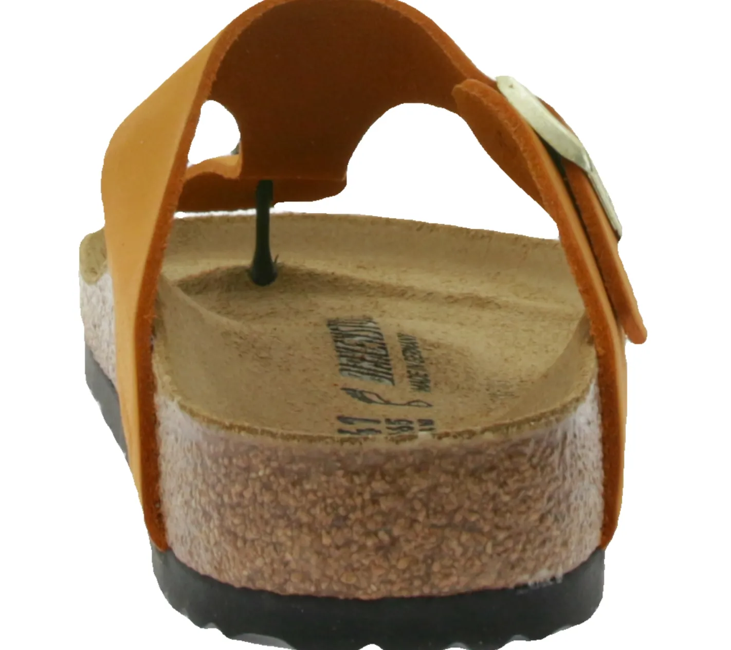 Zehentrenner & Sandalen|Pantoffeln & Hausschuhe*BIRKENSTOCK Gizeh Damen Zehentrenner moderne Nubukleder-Sandalen Made in Germany farbenfrohe Sommer-Schuhe normale Weite 1026584 Orange
