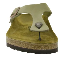 Zehentrenner & Sandalen|Pantoffeln & Hausschuhe*BIRKENSTOCK Gizeh Damen Zehentrenner Sandale Made in Germany Sommer-Schuhe normale Breite 943811 Hellbraun