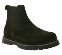 Stiefel & Boots*BIRKENSTOCK Highwood Herren Echtleder-Schuhe Alltags-Stiefel Chelsea-Schuhe aus Velourleder Schlupf-Schuhe Normale Weite 1025726 Dunkelbraun