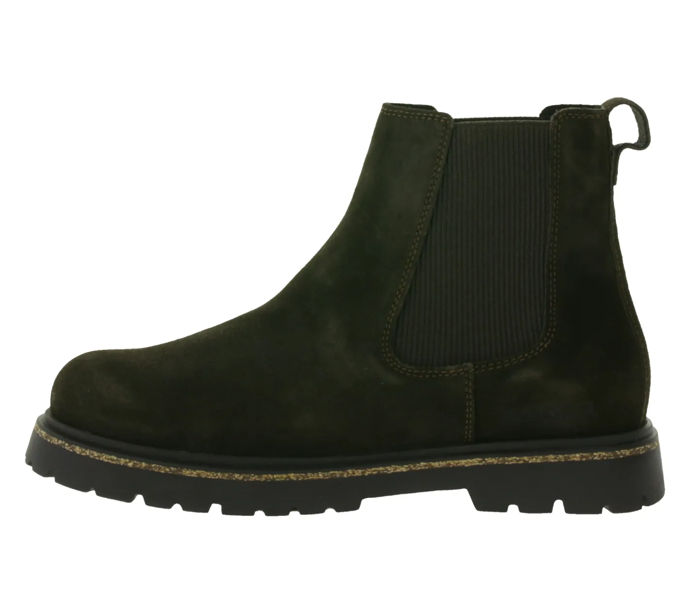 Stiefel & Boots*BIRKENSTOCK Highwood Herren Echtleder-Schuhe Alltags-Stiefel Chelsea-Schuhe aus Velourleder Schlupf-Schuhe Normale Weite 1025726 Dunkelbraun