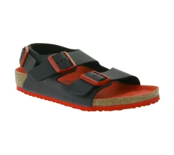 Sandalen|Hausschuhe*BIRKENSTOCK Milano Kinder Sandaletten Made in Germany Mädchen und Jungen Sommer-Schuhe Normale Weite 1012597 Schwarz