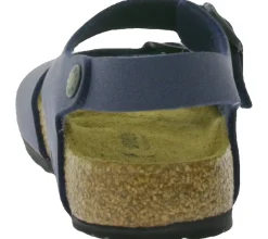 Sandalen*BIRKENSTOCK New York Kids Pantoletten Sandalen Made in Germany schmale Breite Leder-Schuhe 87773 Blau