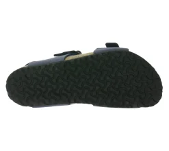 Sandalen*BIRKENSTOCK New York Kids Pantoletten Sandalen Made in Germany schmale Breite Leder-Schuhe 87773 Blau