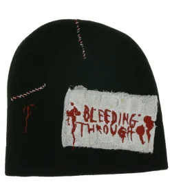 Caps & Mützen*BioworldMerch Bleeding Through Beanie kuschelige Mütze stylische Strick-Beanie Fan-Artikel KC109495BTH Schwarz