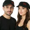 Caps & Mützen*BioworldMerch BLEEDING TROUGH Unisex Cap Baumwoll-Cap im millitärischen Schnitt mit leicht gebogenen Schnitt Schwarz/Rot