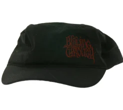 Caps & Mützen*BioworldMerch BLEEDING TROUGH Unisex Cap Baumwoll-Cap im millitärischen Schnitt mit leicht gebogenen Schnitt Schwarz/Rot
