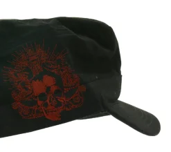 Caps & Mützen*BioworldMerch BLEEDING TROUGH Unisex Cap Baumwoll-Cap im millitärischen Schnitt mit leicht gebogenen Schnitt Schwarz/Rot