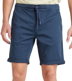 Shorts & Bermudas|Große Größen*BLEND Herren Baumwoll-Shorts kurze Bermuda mit Krempelsaum und Gummibund 20716624 in Blau oder Beige
