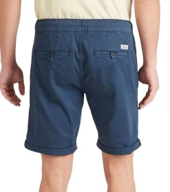 Shorts & Bermudas|Große Größen*BLEND Herren Baumwoll-Shorts kurze Bermuda mit Krempelsaum und Gummibund 20716624 in Blau oder Beige