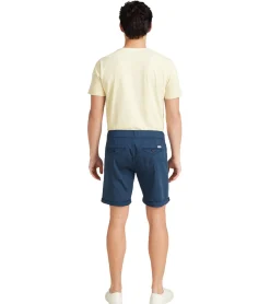 Große Größen|Shorts & Bermudas*BLEND Herren Baumwoll-Shorts kurze Bermuda mit Krempelsaum und Gummibund 20716624 194024 Blau