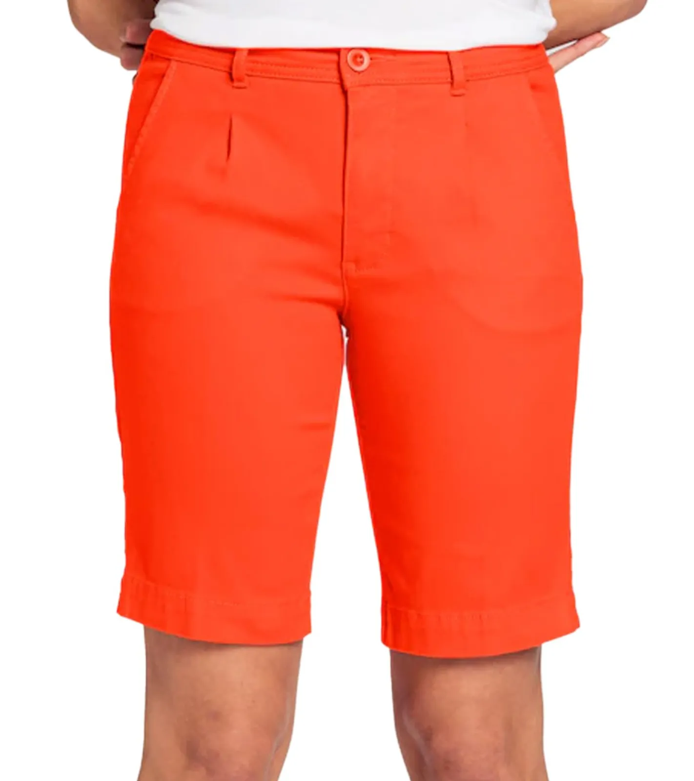 Shorts & Bermudas*BOYSEN´S BOYENS´S Damen Stoff-Bermuda kurze Sommer-Hose Baumwoll-Shorts 65408166 Rot/Orange