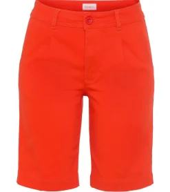 Shorts & Bermudas*BOYSEN´S BOYENS´S Damen Stoff-Bermuda kurze Sommer-Hose Baumwoll-Shorts 65408166 Rot/Orange