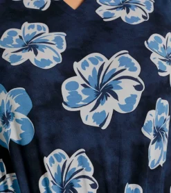 Kleider*BOYSEN´S Damen Maxi-Kleid mit floralem Allover-Print ärmelloses Jersey-Kleid 95560104 Dunkelblau