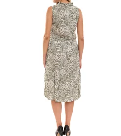 Kleider*BOYSEN´S Damen Midi-Kleid ärmelloses Sommer-Kleid m Allover-Print 97979564 Grün