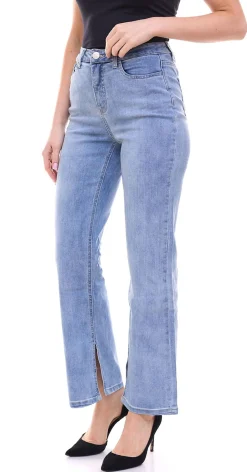 Hosen & Jeans*bruno banani Damen Jeans Baumwoll-Hose mit kleinen Schlitzen 31645007 Blau