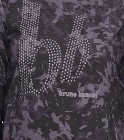 Sweater & Pullover*bruno banani Damen Sweat-Shirt stylisches Langarm-Shirt mit Logo-Print 39488624 Schwarz/Grau