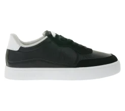 Turnschuhe & Sneaker*Calvin Klein Sneaker modische Echtleder-Schuhe mit Logo auf den Außenseiten elegante Turn-Schuhe YM0YM01153 0GM Schwarz