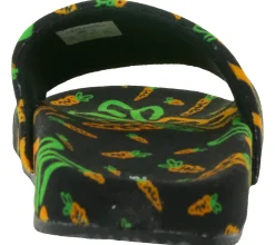 Sandalen & Zehentrenner*Carrots Slides Sommer-Schuhe Herren Slip-On Latschen mit Karottenmotiv Pantoletten ACFW02ABOG Schwarz/Orange