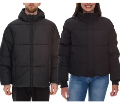 Mäntel & Jacken|Jacken & Mäntel*CARS JEANS Soymas Herren oder Caley Damen gesteppte Alltags-Jacke Puffer-Jacke mit abnehmbarer Kapuze oder Stehkragen Herbst-Jacke Stepp-Jacke Schwarz