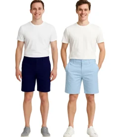 Shorts & Bermudas*CASUAL FRIDAY Peterson Herren Freizeit-Bermuda Chino-Hose mit Leinen Baumwoll-Shorts kurze Hose 20504682 in Dunkelblau oder Hellblau