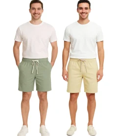 Shorts & Bermudas*CASUAL FRIDAY Sigge Herren Freizeit-Bermuda Chino-Hose mit Gummibund Baumwoll-Shorts kurze Hose 20505130 in Grün oder Beige