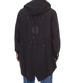 Jacken & Mäntel*Cavallo de Ferro Herren Parka Herbst-Jacke mit Kapuze Übergangs-Jacke CSJA002 Schwarz