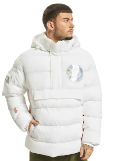 Jacken & Mäntel*CAYLER & SONS BL Mission Control Half Zip Pufferjacke weiß/orange