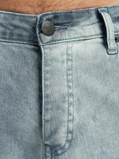 Jeans & Hosen*CAYLER & SONS Paneled Denim Pants Distressed Hellblau/Weiß