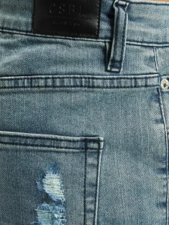 Jeans & Hosen*CAYLER & SONS Panel-Jeanshose in Distressed-Mid-Blue