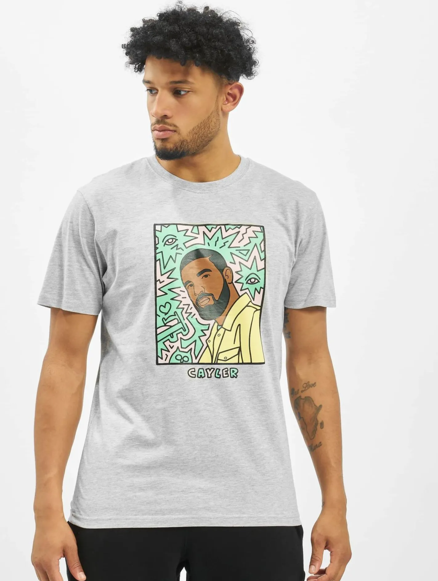 T-Shirts & Tank Tops*CAYLER & SONS WL Northern Lines Tee hellgrau/mc