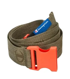 Gürtel*Champion Gewebe-Gürtel für Damen und Herren Steckschnallen-Gürtel Alltags-Gürtel Stoff-Gürtel in Oliv-Grün oder Schwarz mit verschiedenen Details Steckschnalle Olivgrün/Orange