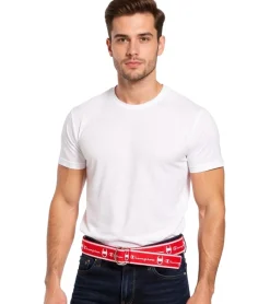 Gürtel*Champion Gürtel für Damen und Herren mit Marken-Logo Alltags-Gürtel 150cm CH3004BFFN1-105 Schwarz/Weiß