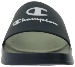 Zehentrenner & Sandalen|Pantoffeln & Hausschuhe*Champion Kos Damen und Herren Bade-Schuhe Badelatschen Sommer-Schuhe Schlupf-Schuhe S22175 Schwarz oder Blau