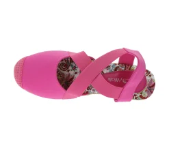 Zehentrenner & Sandalen|Halbschuhe & Pumps*Citywalk Wedges Damen Keilabsatz-Sandalen mit Gummizug Espadrilles 11007623 Pink