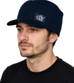 Caps & Mützen*BioworldMerch CKY Rockband Schirm-Beanie mit Band-Stickerei Strick-Mütze Fan-Beanie KC101775CKY Schwarz