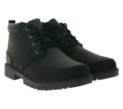 Schnürschuhe & Halbschuhe|Stiefel & Boots*Clarks Rossdale Herren Echtleder-Schuhe Alltags-Sneaker Schnür-Schuhe Halbschuhe 26173454 7 Schwarz