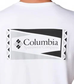 T-Shirts & Tank Tops*Columbia North Cascades Kurzarm-T-Shirts weiß/sechseckige Flagge