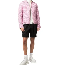 Pullover & Sweater|Jacken & Mäntel*CDG Comme Des Garçons Shirt x KAWS Jacke mit auffälligen Muster und Knopfverschluss FH-J006-W21 Pink/Gelbx KAWS Jacke