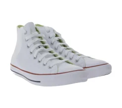 Sneaker & Turnschuhe|Turnschuhe & Sneaker*Converse Chuck Taylor All Star Mono Leather High Top Chucks Echtleder Retro Sneaker für Damen und Herren 132169C Weiß