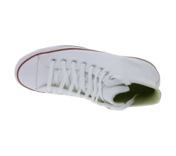 Sneaker & Turnschuhe|Turnschuhe & Sneaker*Converse Chuck Taylor All Star Mono Leather High Top Chucks Echtleder Retro Sneaker für Damen und Herren 132169C Weiß