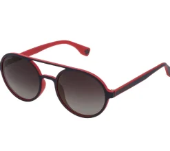 Sonnenbrillen*Converse Damen & Herren Sonnenbrille mit UV400-Schutz Kategorie S3 polarisiert und verspiegelt Urlaubs-Brille Sommer-Brille SCO192 Schwarz/Blau, oder Blau/Rot Schwarz/Braun