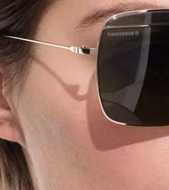 Sonnenbrillen*Converse Damen & Herren Sonnenbrille mit UV400-Schutz mit Lichtdurchlässigkeit 3 Urlaubs-Brille SCO148 Grau/Rot oder Gold/Grün