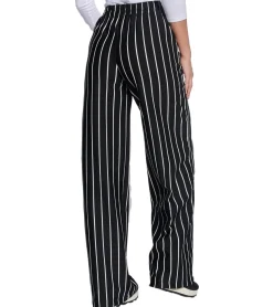 Hosen & Jeans*COURSE Damen High Waist Business-Hose gestreifte Büro-Hose Alltags-Hose Loose Fit 68695405 Schwarz/Weiß