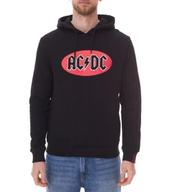 Pullover & Sweater*COURSE Herren ACDC Kapuzen-Pullover schlichter Baumwoll-Pullover Sweat-Hoodie Langarm-Shirt 4847 Schwarz/Rot