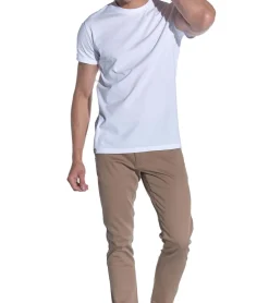 T-Shirts & Tank Tops*COURSE Herren T-Shirt mit Krempelarm Baumwoll-Shirt Rundhals-Shirt 900669 Weiß